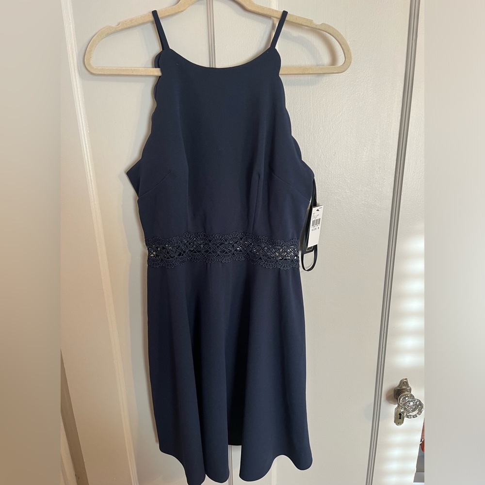 NWT A. Byer Navy Blue Dress